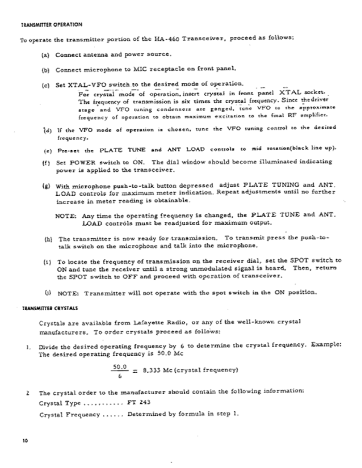 Lafayette HA-460 User Manual (PAGE 08)