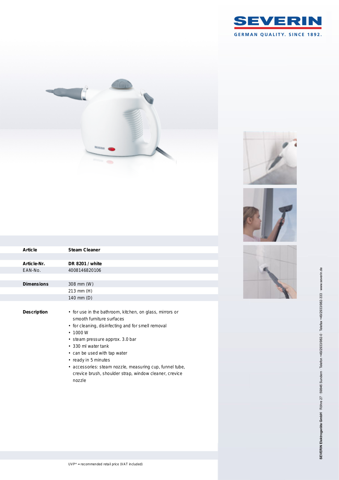 Severin DR 8201 User Manual