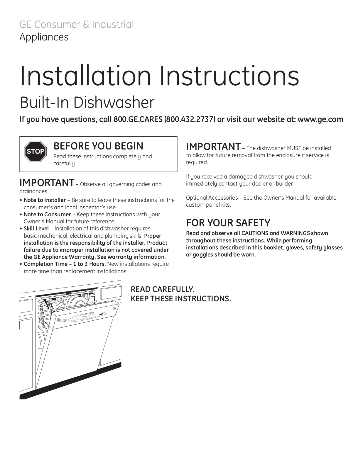 GE GLD6500LWW-CC-BB User Manual