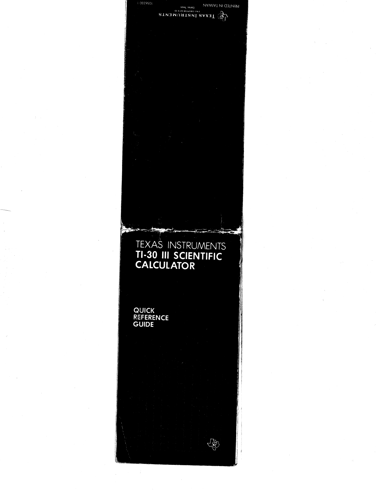 Texas Instruments TI-30III QUICK REFERENCE GUIDE