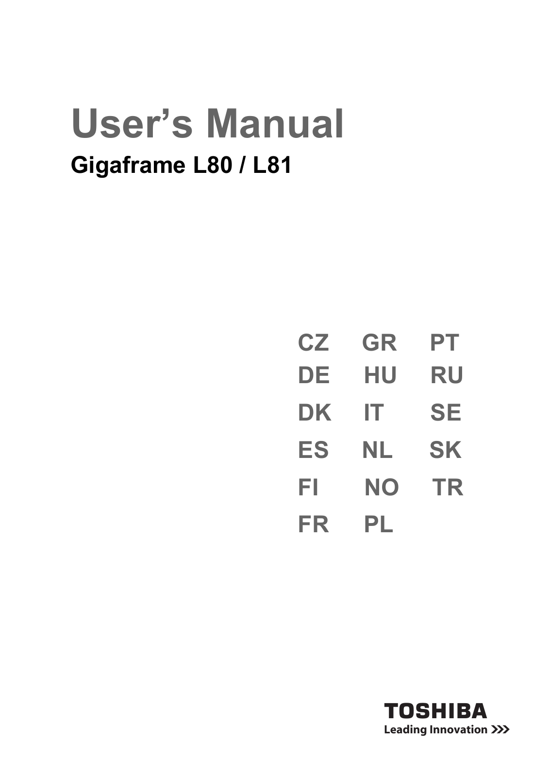 Toshiba L80-81 User Manual