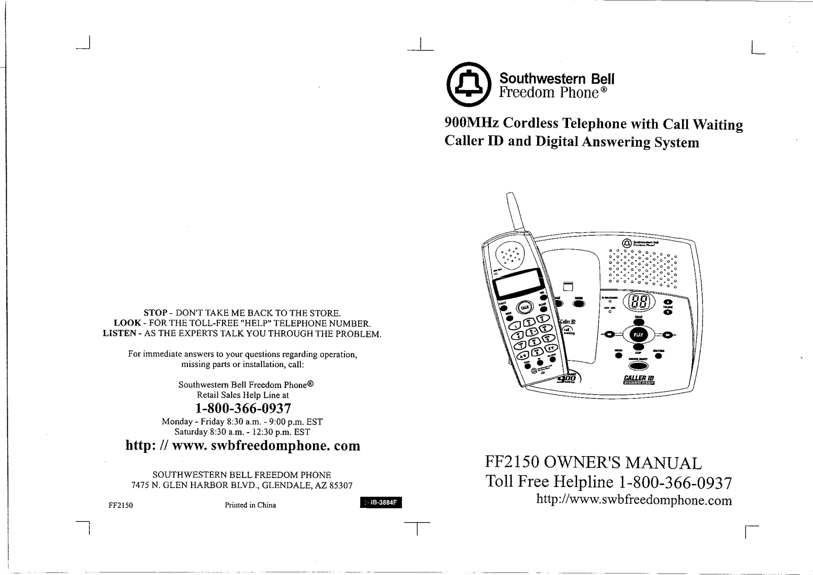 Continental Conair FF2150A User Manual