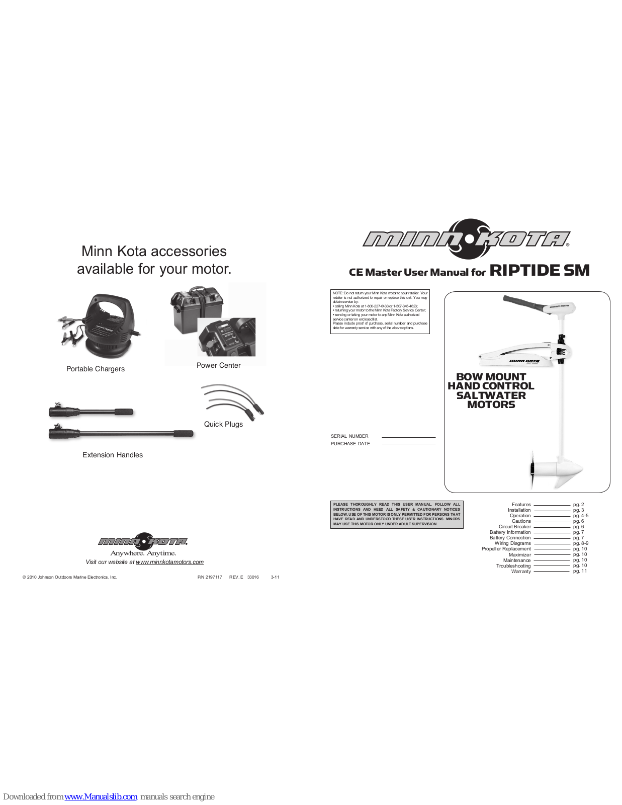 MINN KOTA CE, RIPTIDE SM User Manual - ManualMachine.com