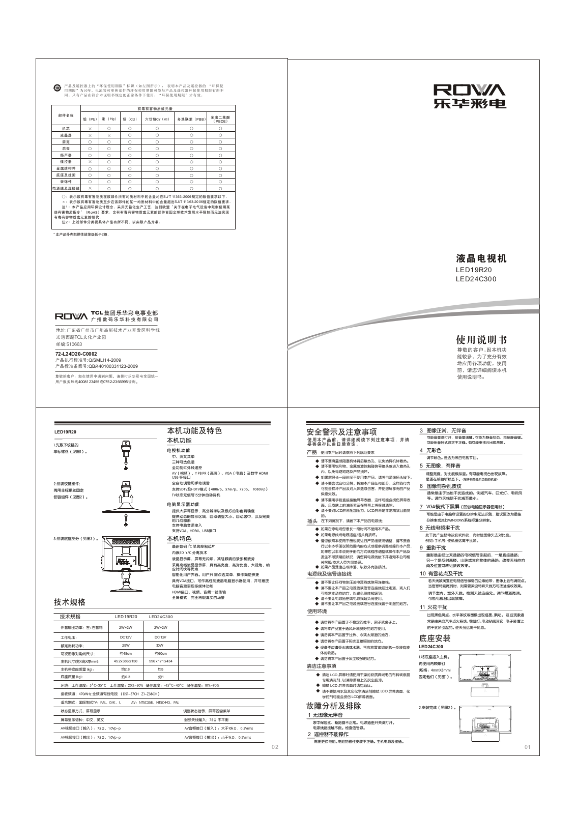 ROWA LED24C300 User Manual