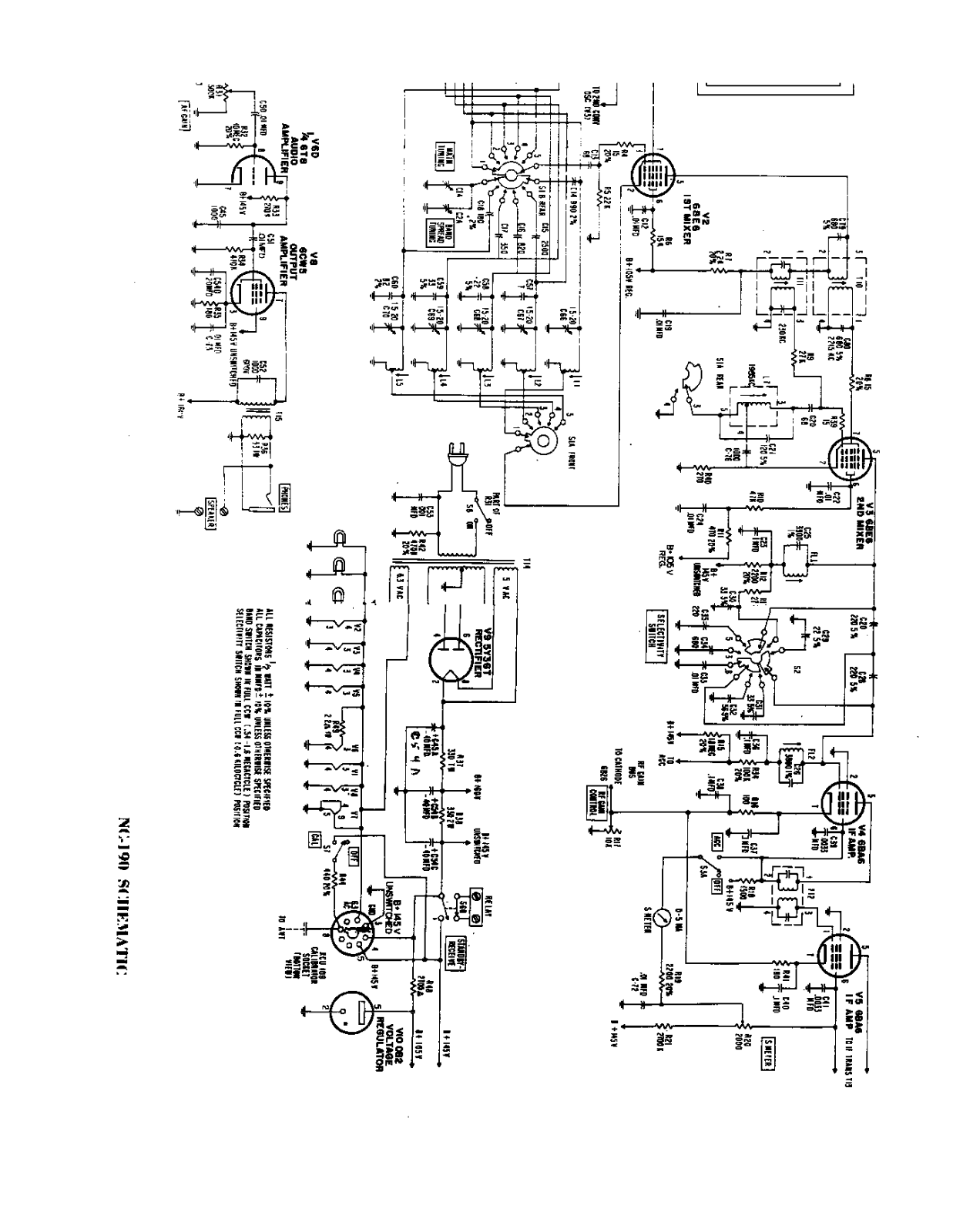 NATIONAL RADIO NC-190 SCHEMATIC-b