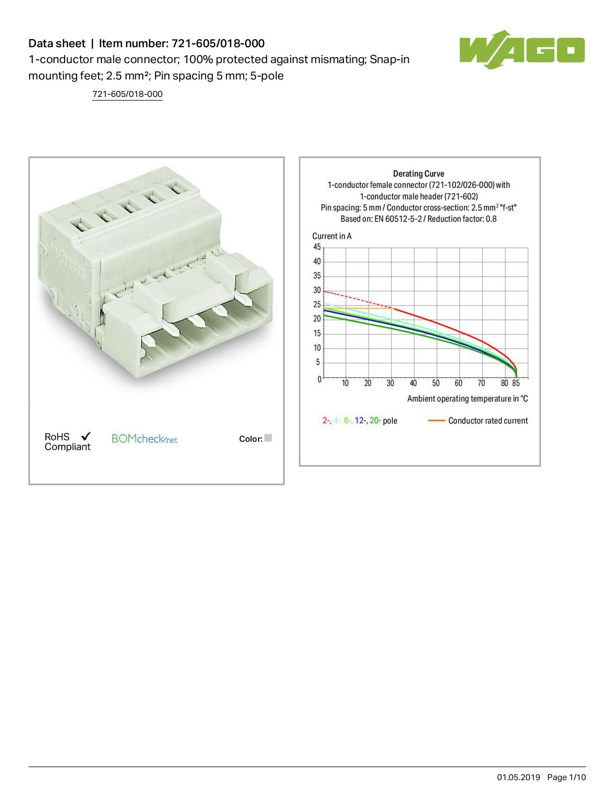 Wago 721-605/018-000 Data Sheet