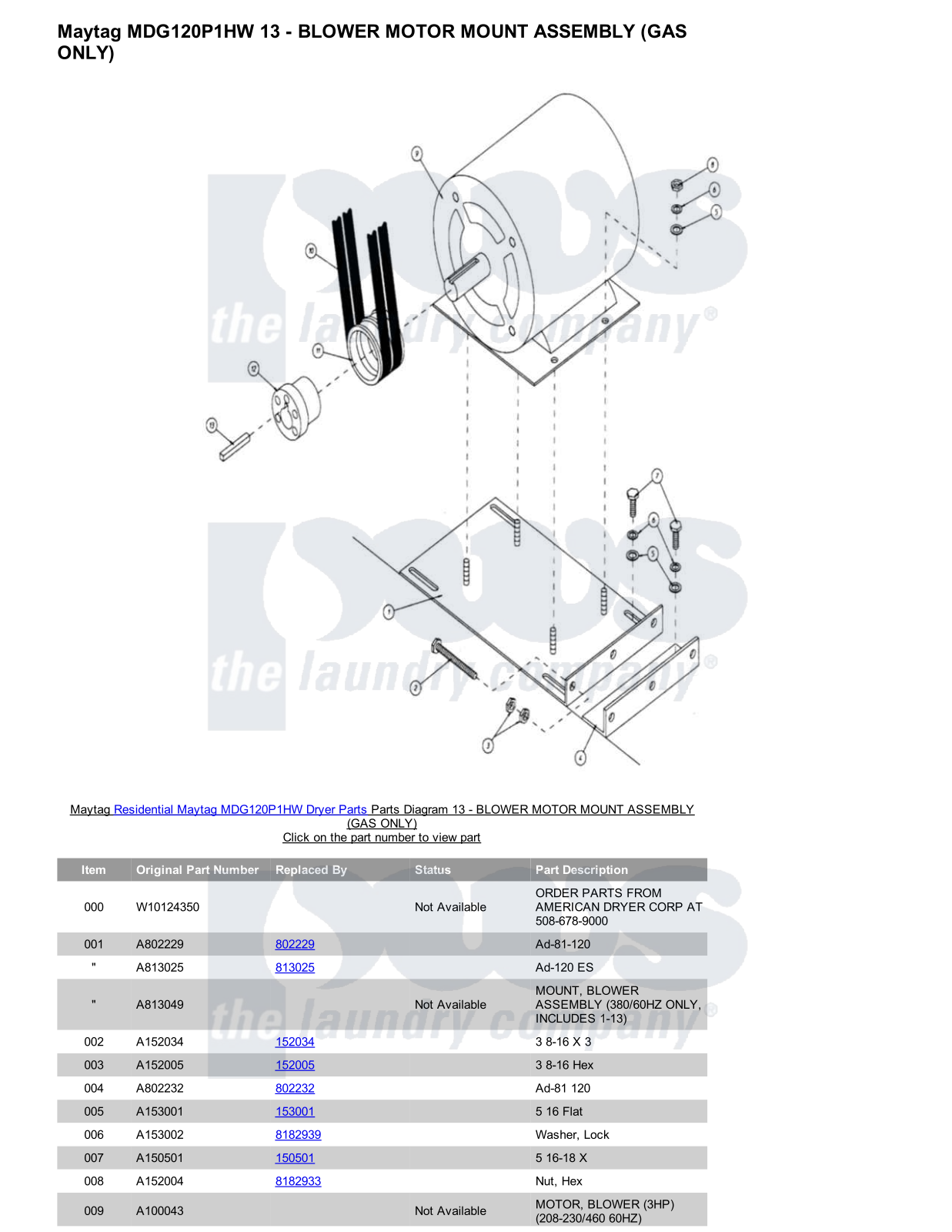 Maytag MDG120P1HW Parts Diagram