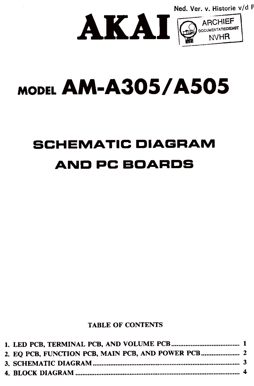 Akai AM-A505 Schematic