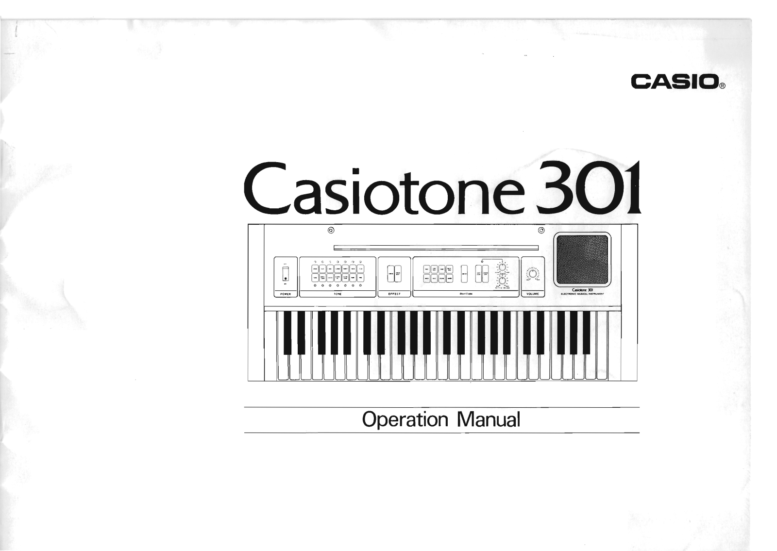 Casio Casiotone 301 User Manual
