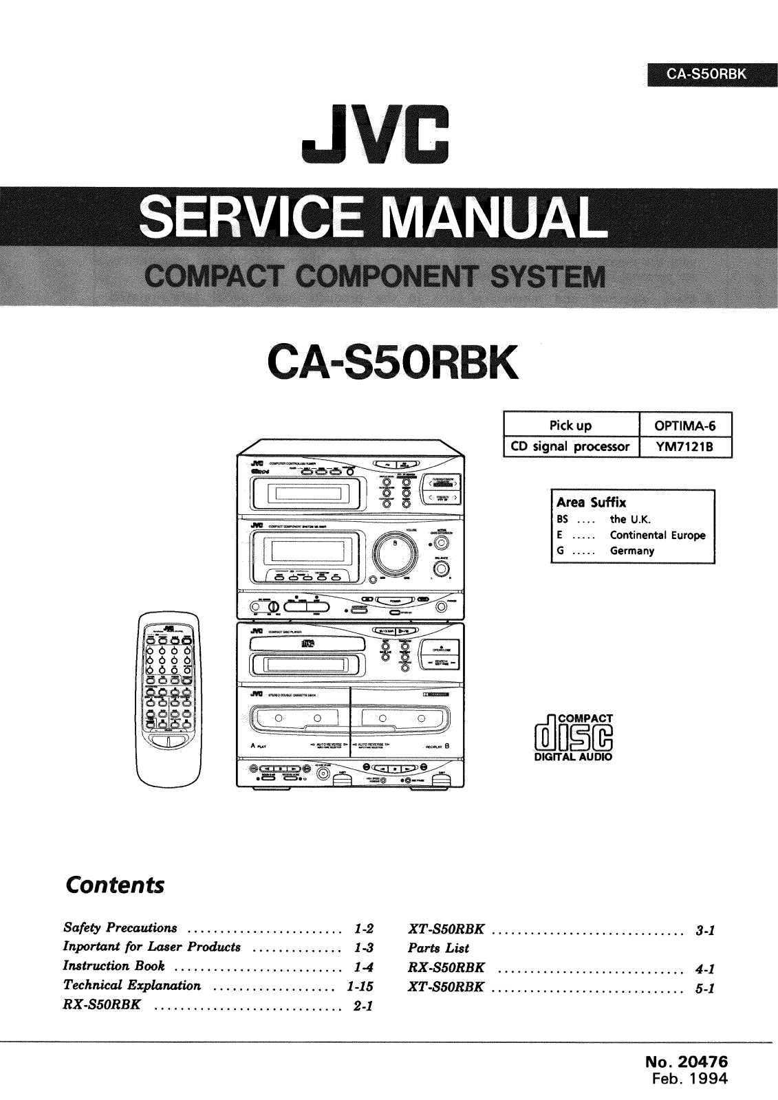 JVC CAS-50 Service manual