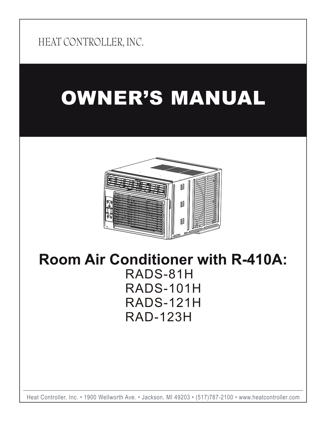 Heat Controller RAD-123H, RADS-121H, RADS-101H, RADS-81H User Manual