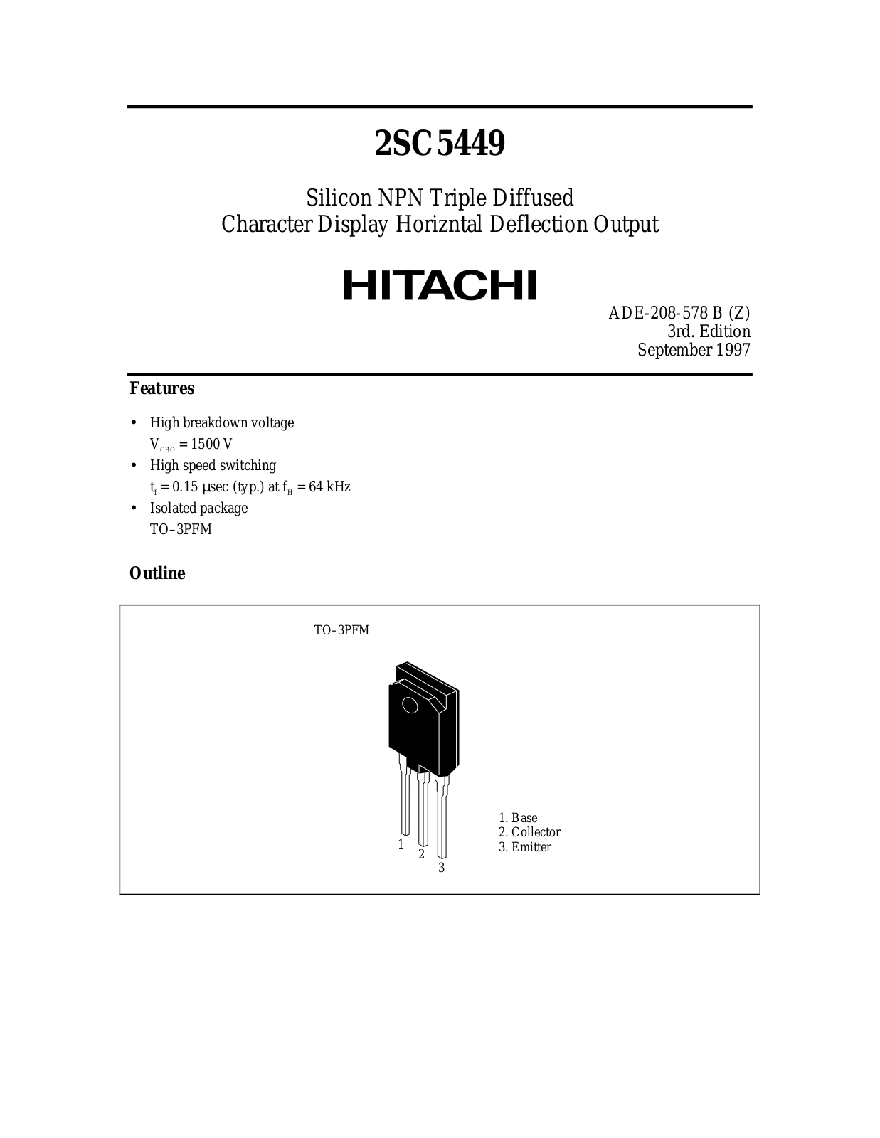 HIT 2SC5449 Datasheet