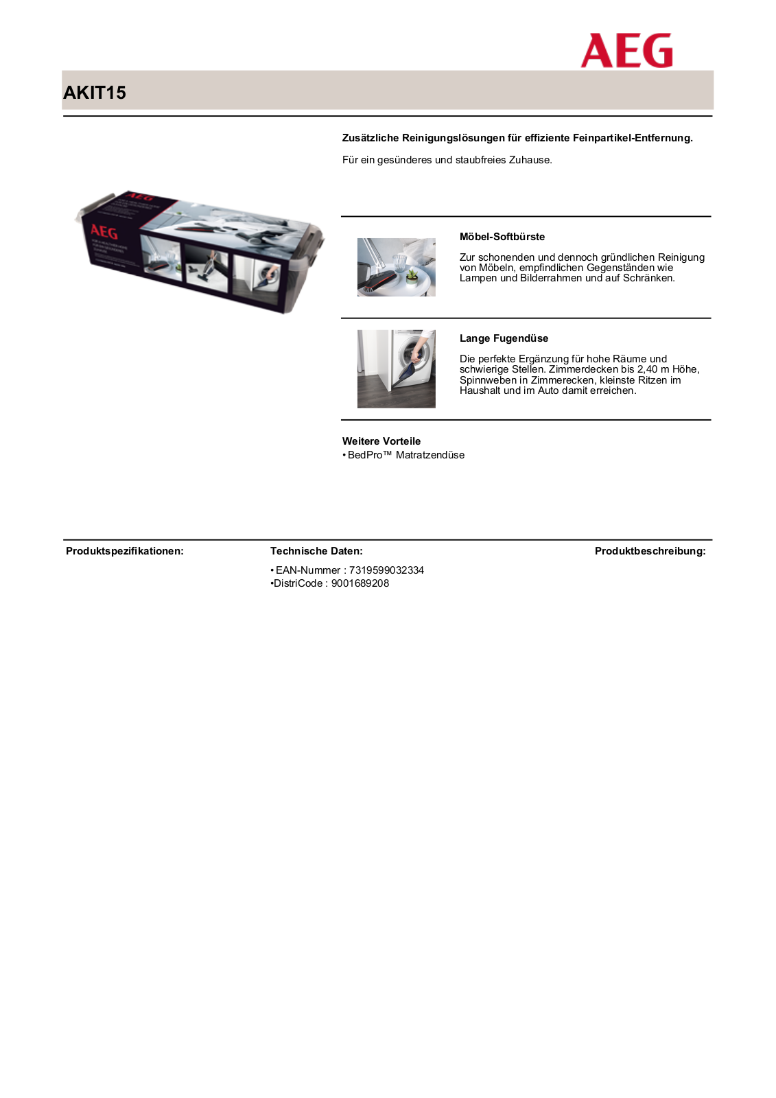 AEG AKIT15 USER MANUAL