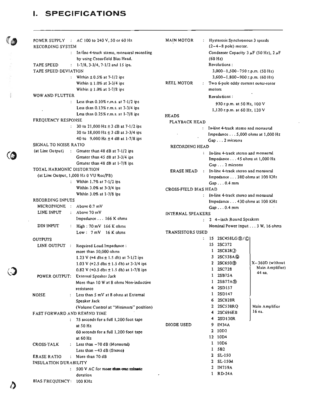 Akai X-360-DS Service Manual