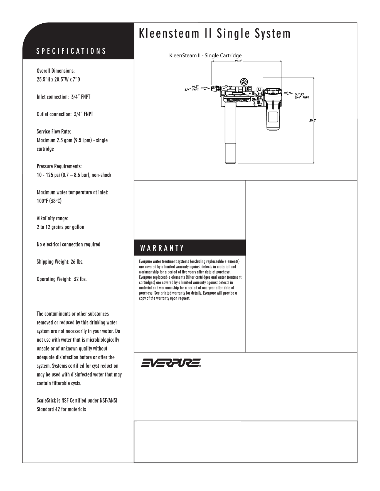 Pentair Everpure EV9797-21 User Manual