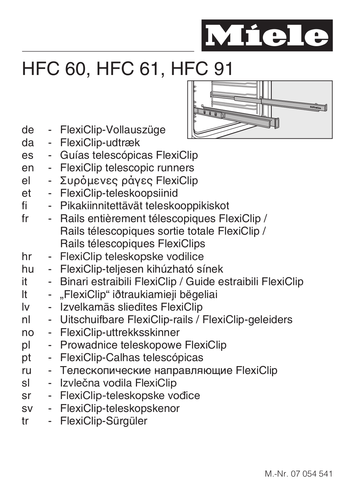 Miele HFC 60, HFC 61, HFC 91 User manual