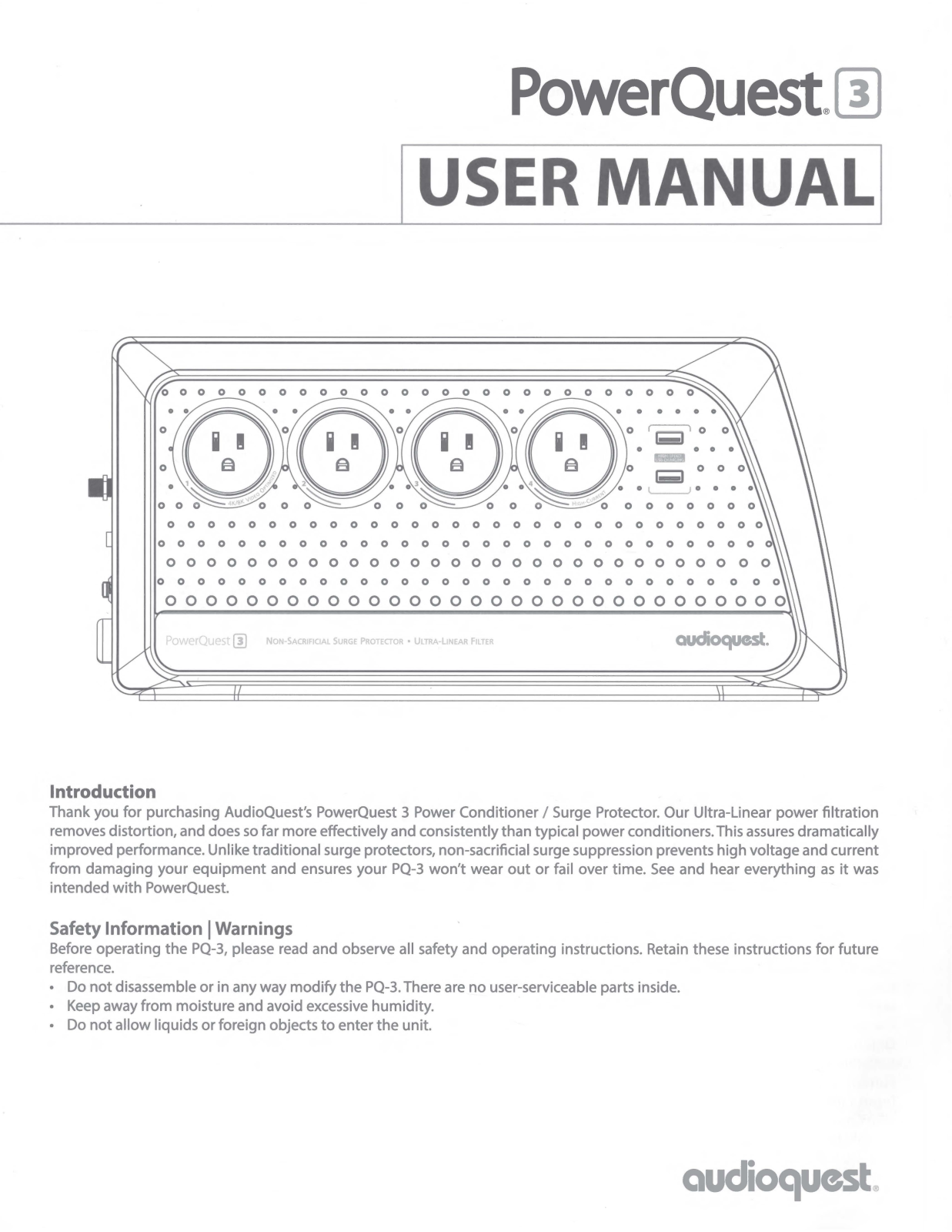 Audioquest Powerquest 3 User guide - ManualMachine.com
