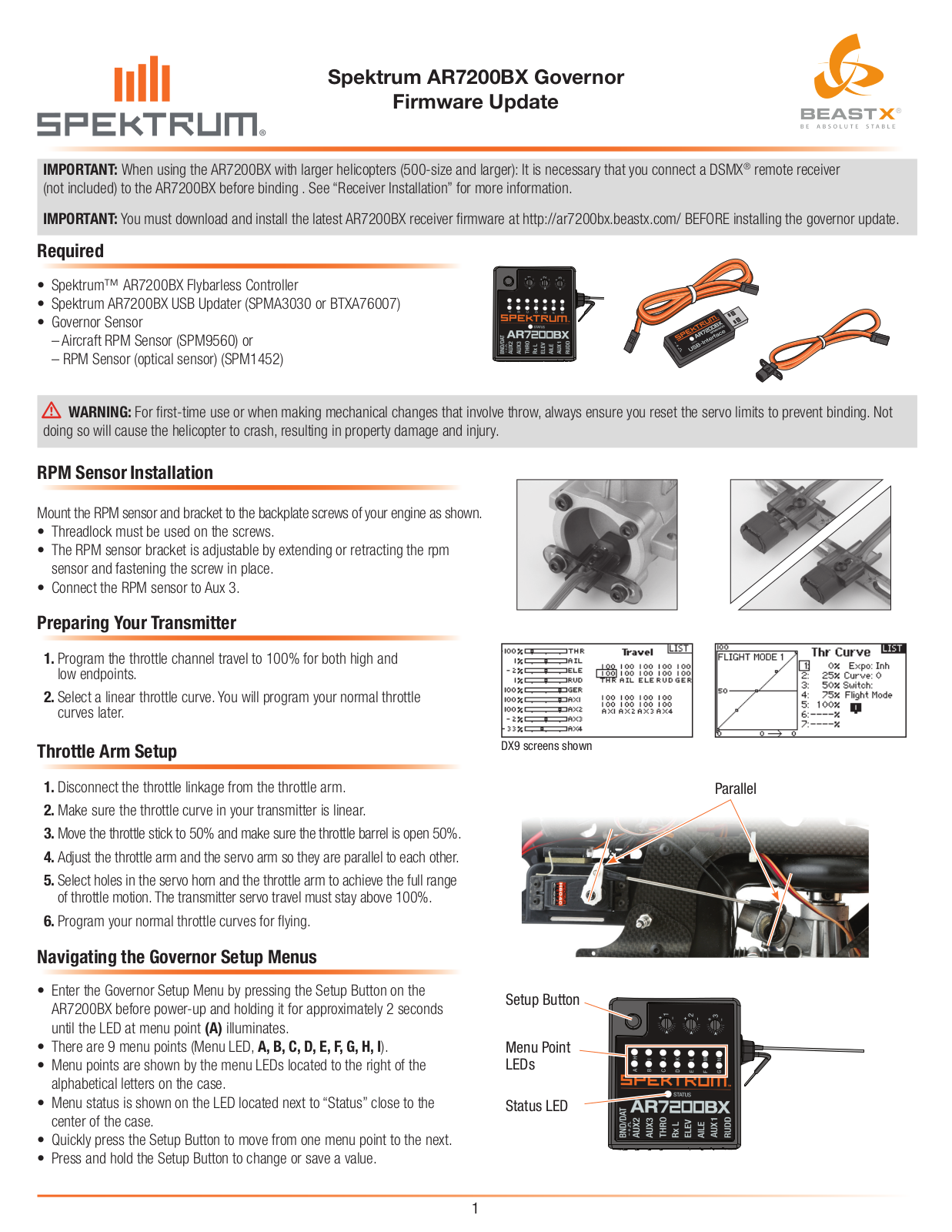 Spektrum SPMAR7200BX User Manual