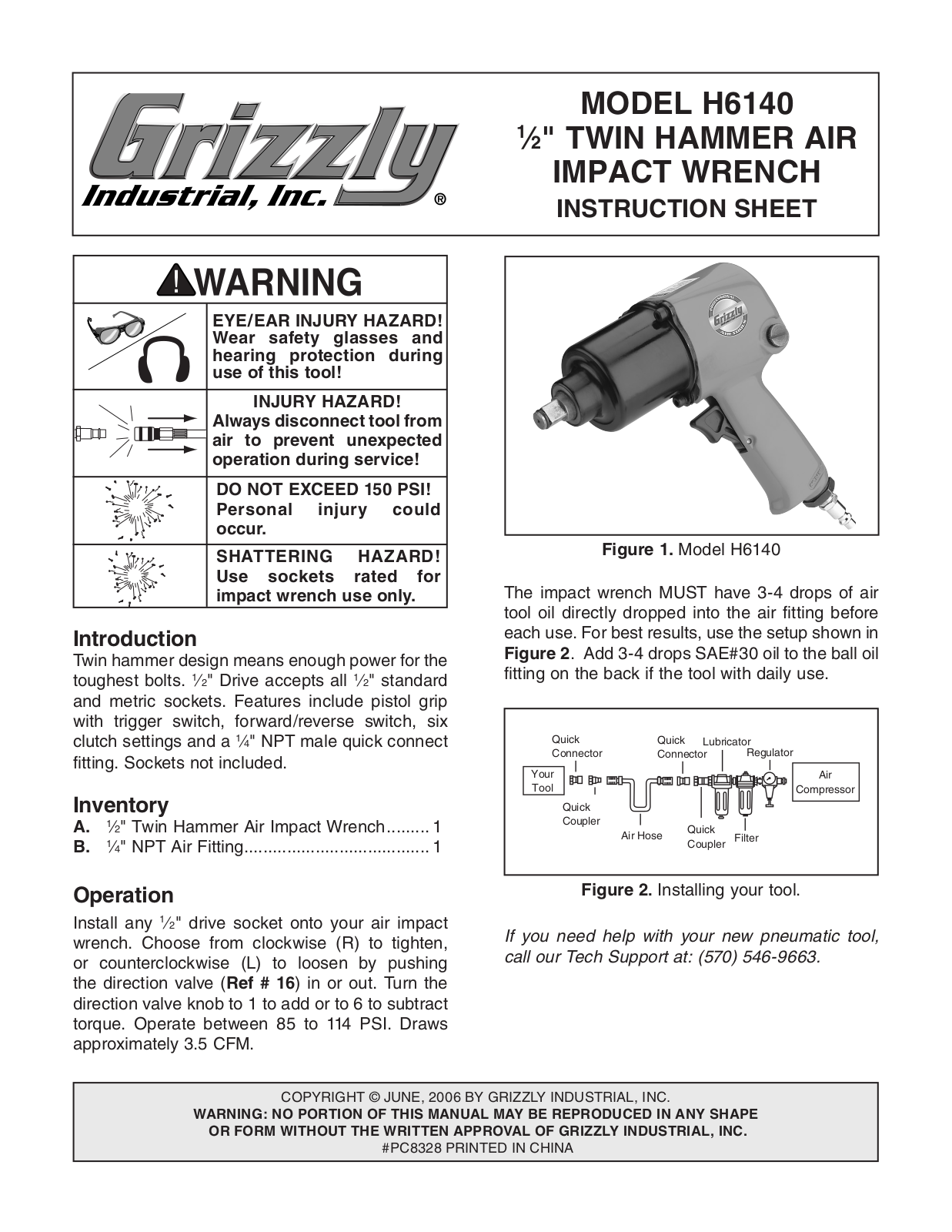 Grizzly h6140 User Manual