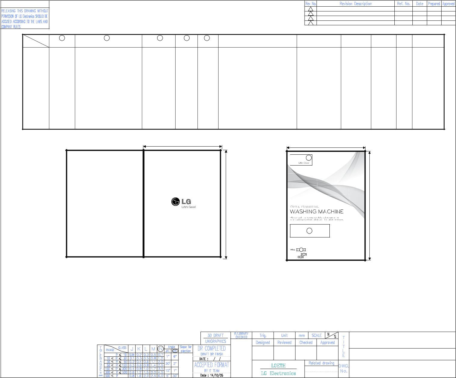 LG WF-T1102TP Owner's manual