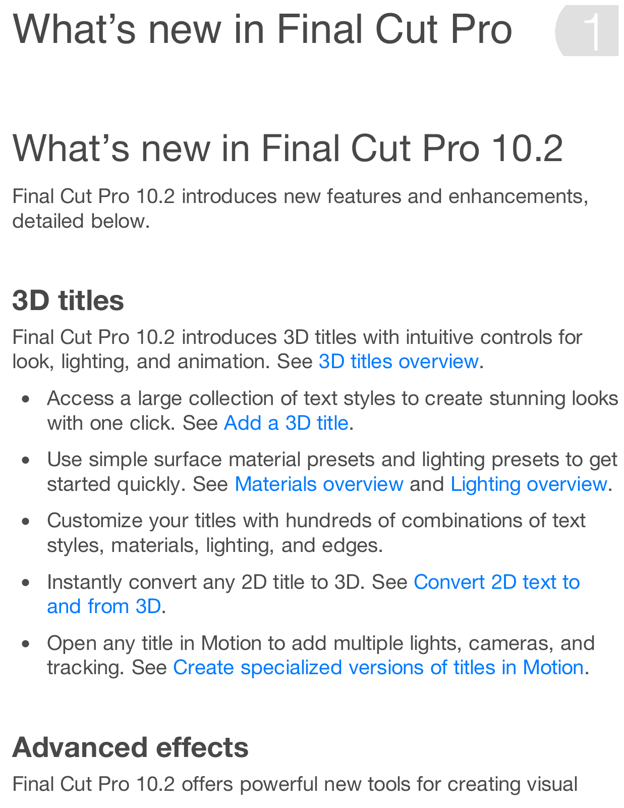 Apple Final Cut Pro - X - 10.2 Operating Instructions