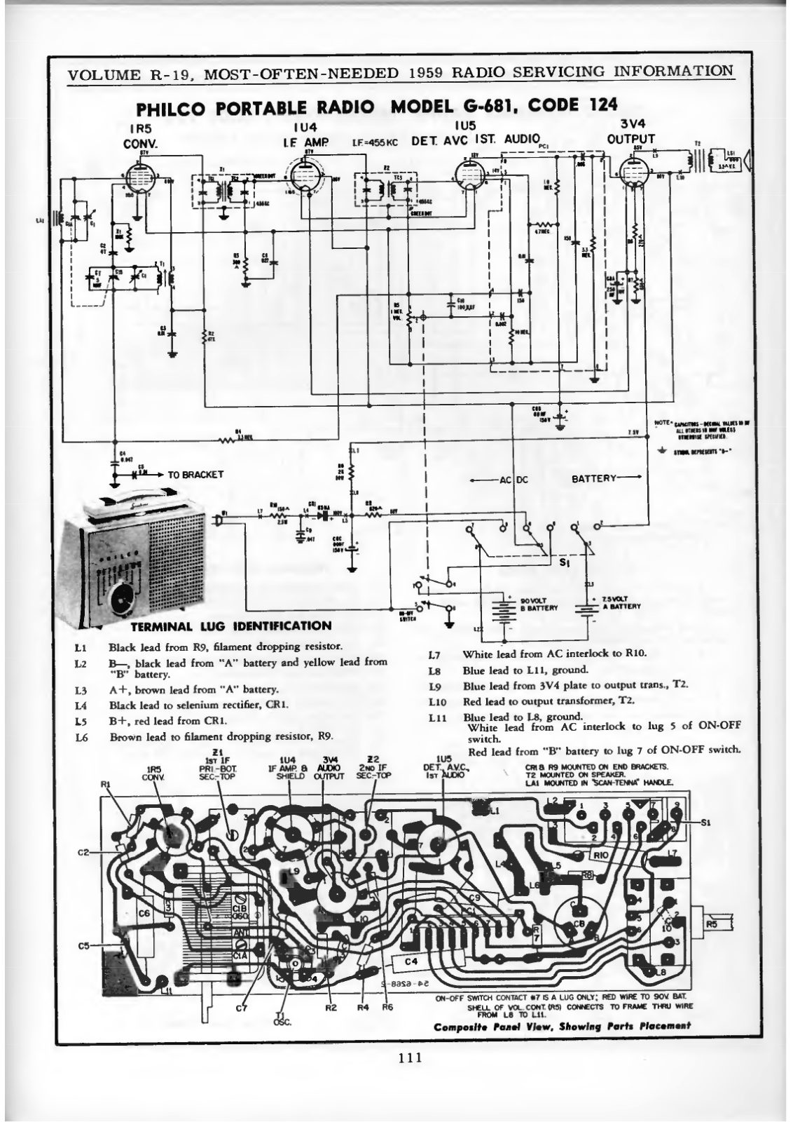 Philco G-681 Schematic