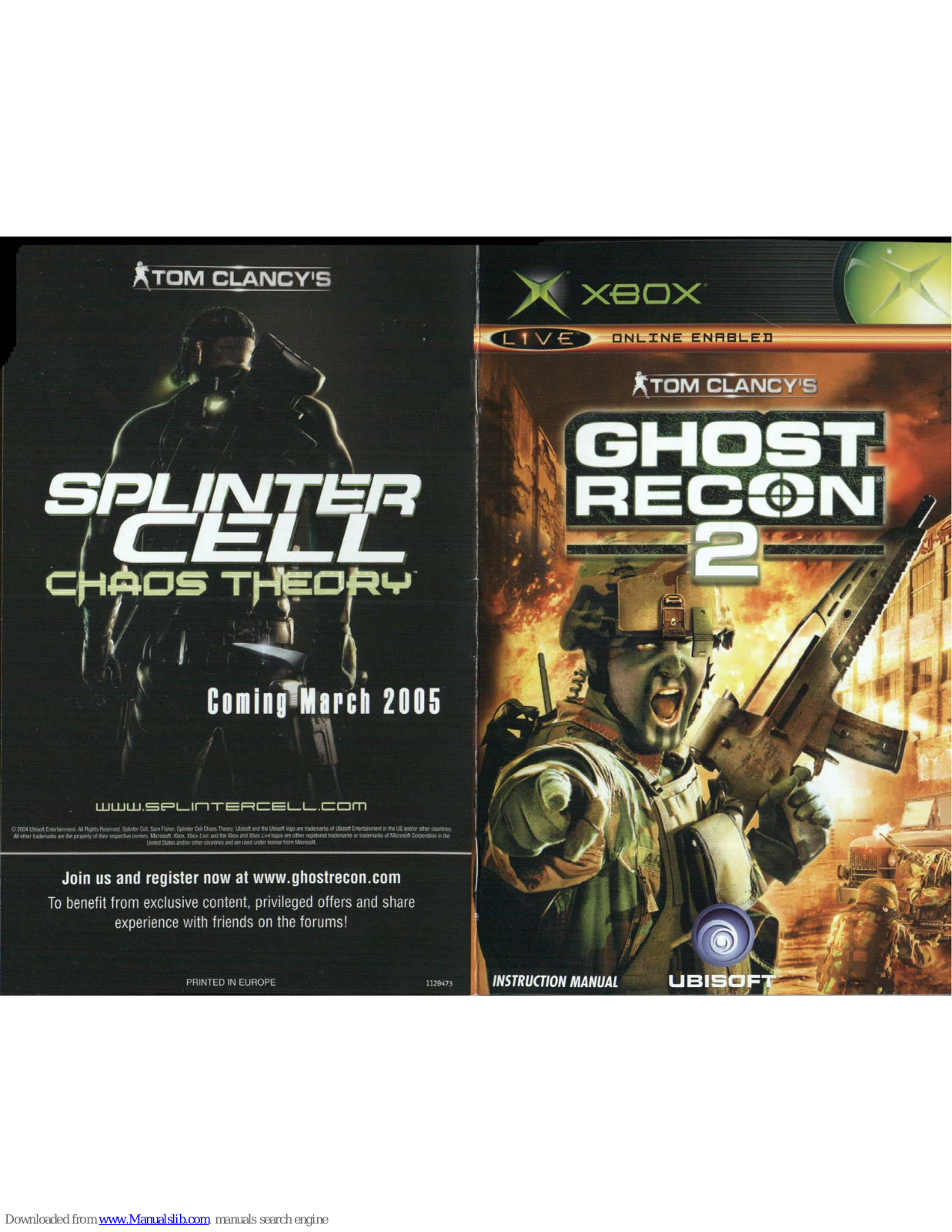 ubisoft TOM CLANCY S-GHOST RECON 2 User Manual