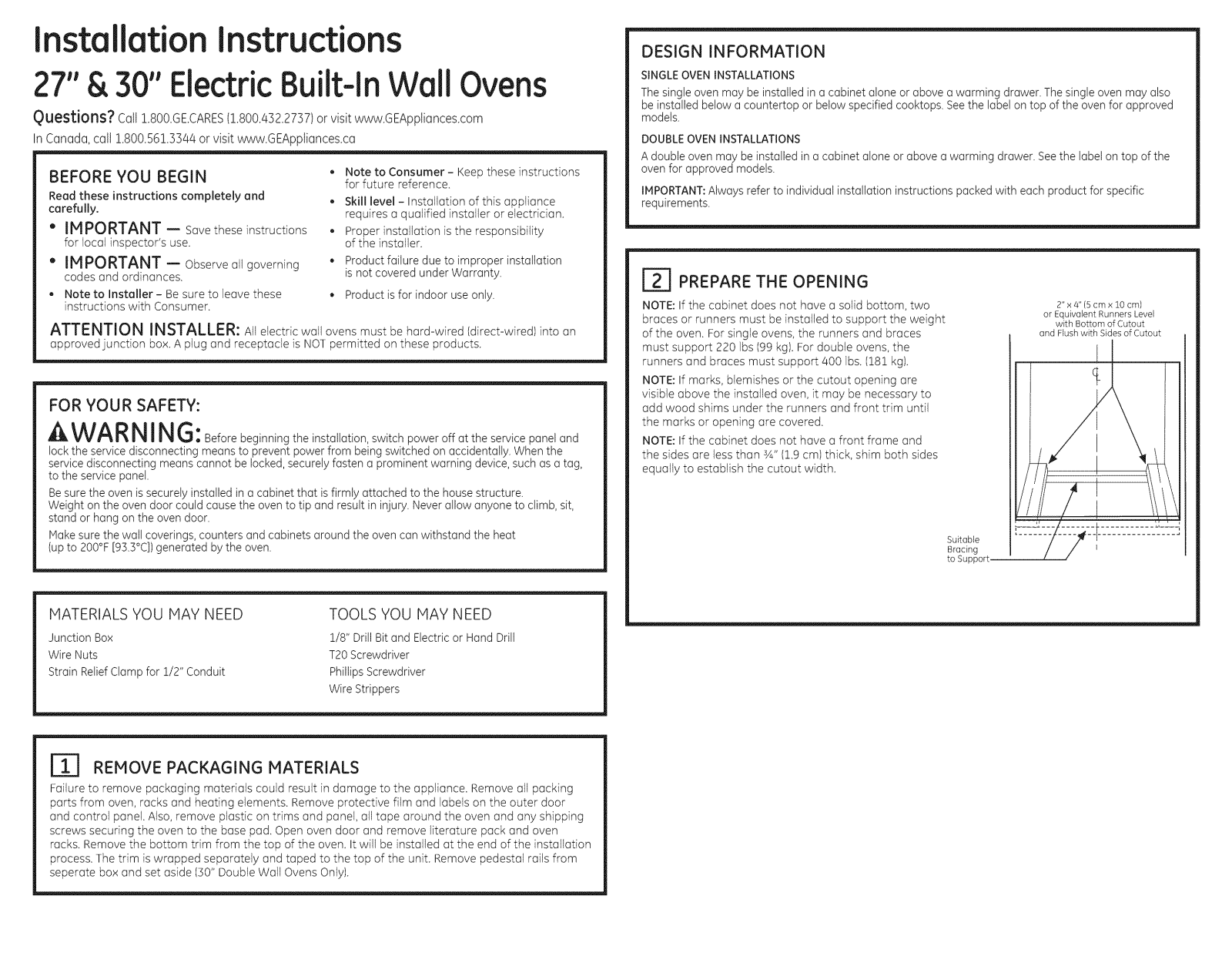 GE CK7000SH1SS, CK7000SH2SS, CK7500SH1SS, CK7500SH2SS, CT9050SH1SS Installation Guide - ManualMachine.com