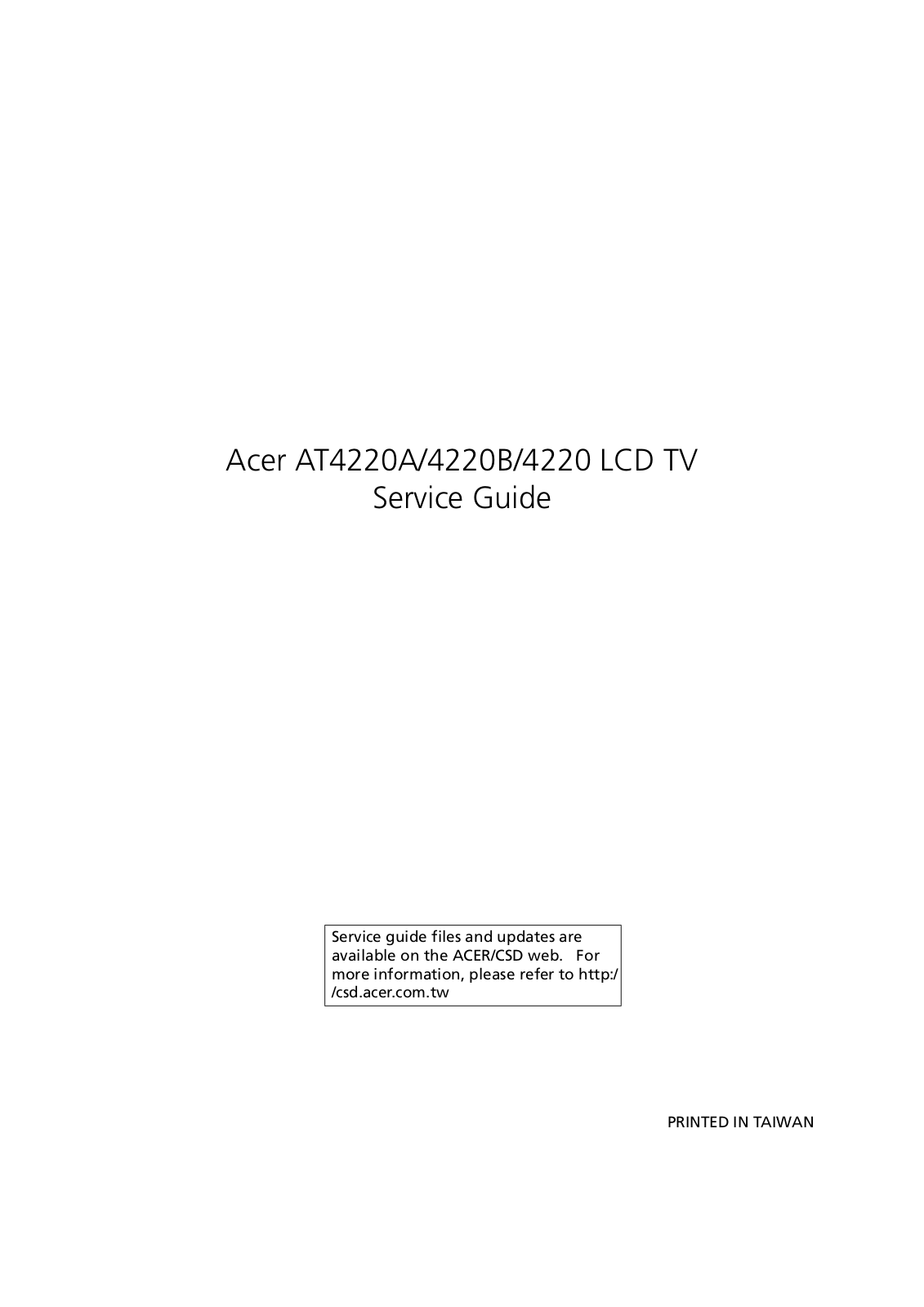 Acer AT4220A, AT4220B, AT4220 Diagram