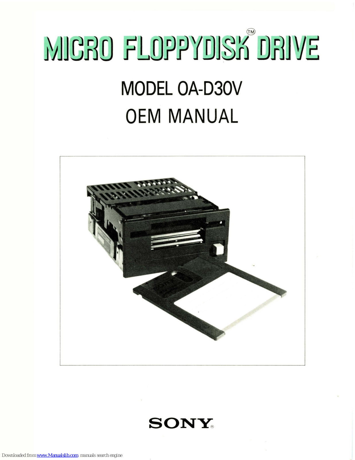 Sony OA-D30V User Manual - ManualMachine.com