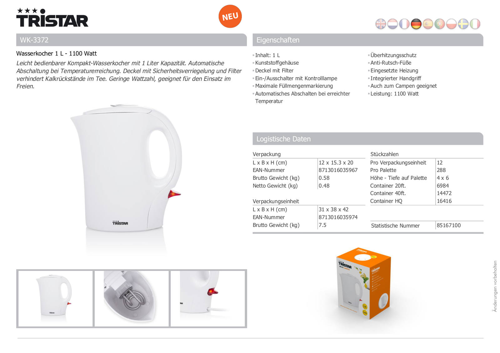 Tristar WK-3372 User Manual