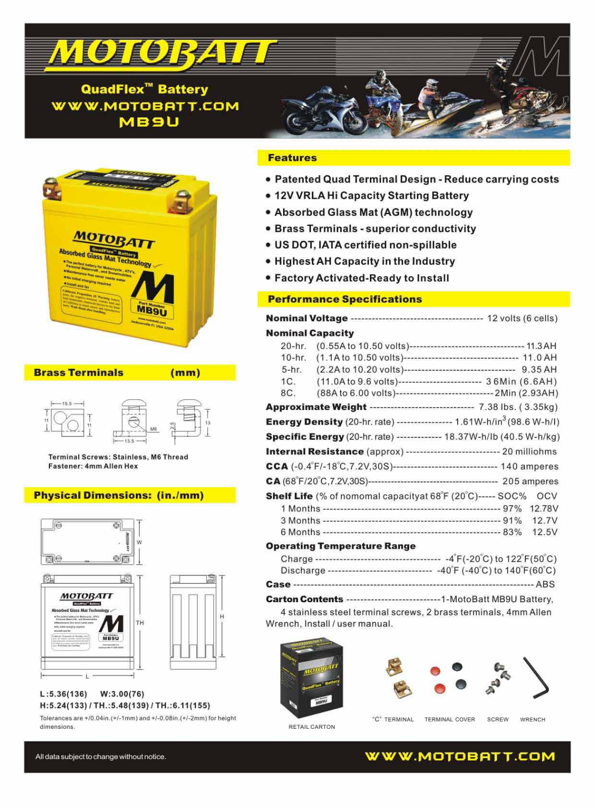 Motobatt MB9U Service Manual