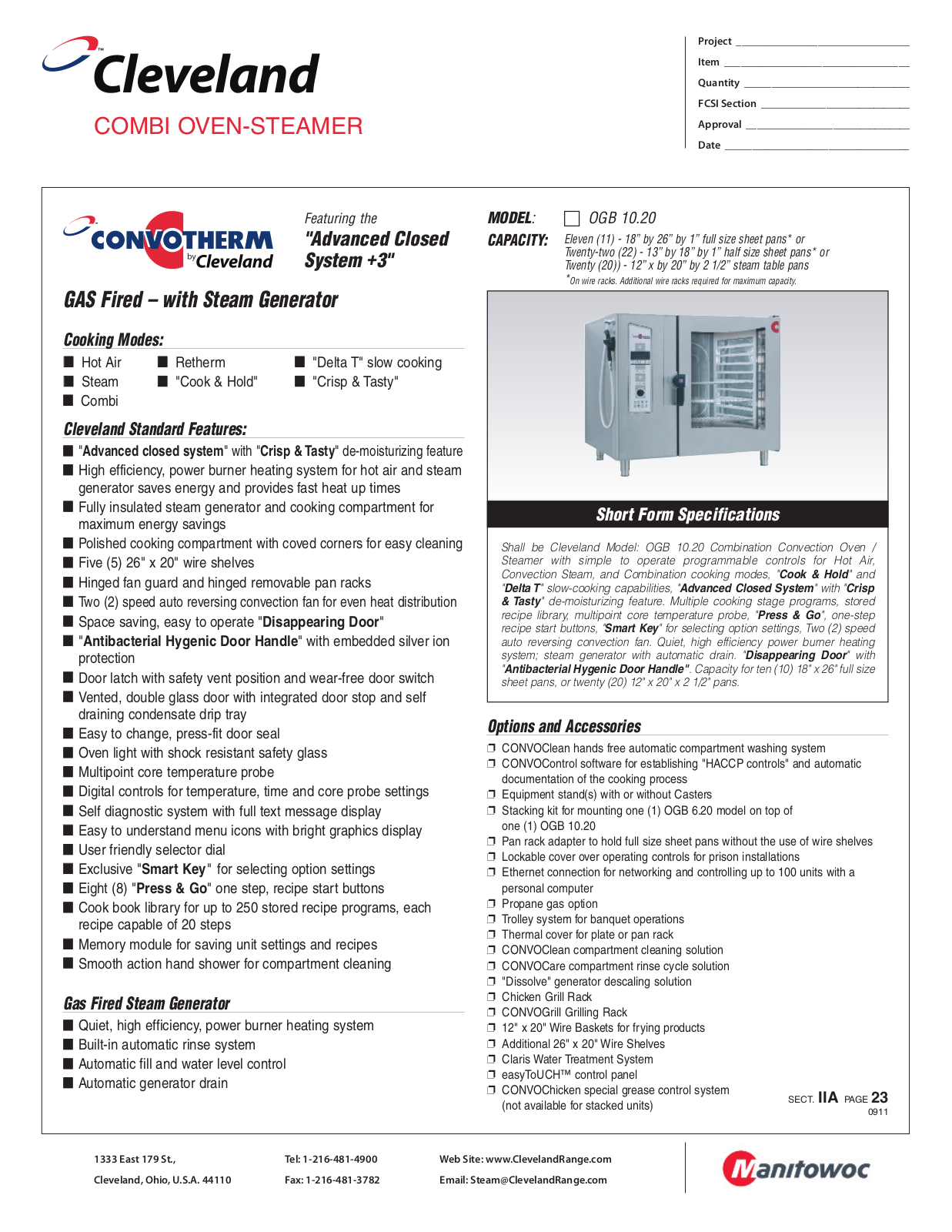 Cleveland OGB 10.20 User Manual