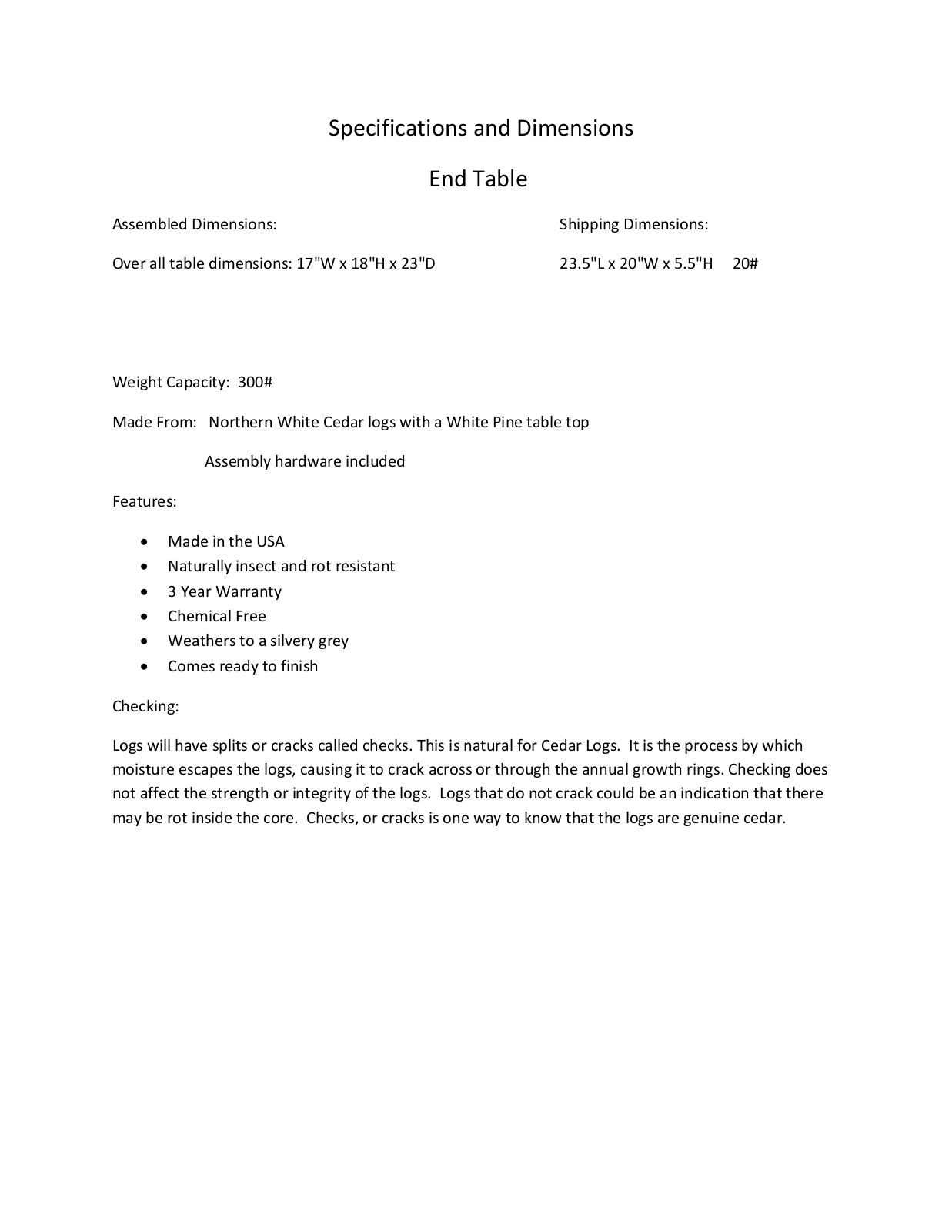 Loon Peak LOPK5877 Specifications - ManualMachine.com
