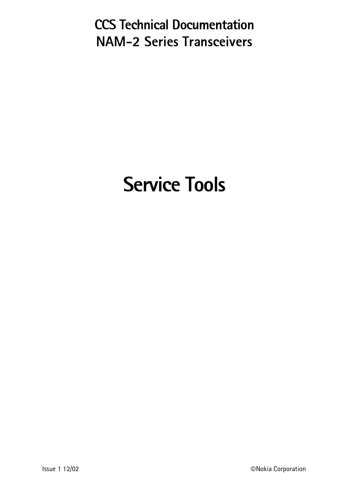 Nokia 2100 Service Manual 8 nam2 servtool