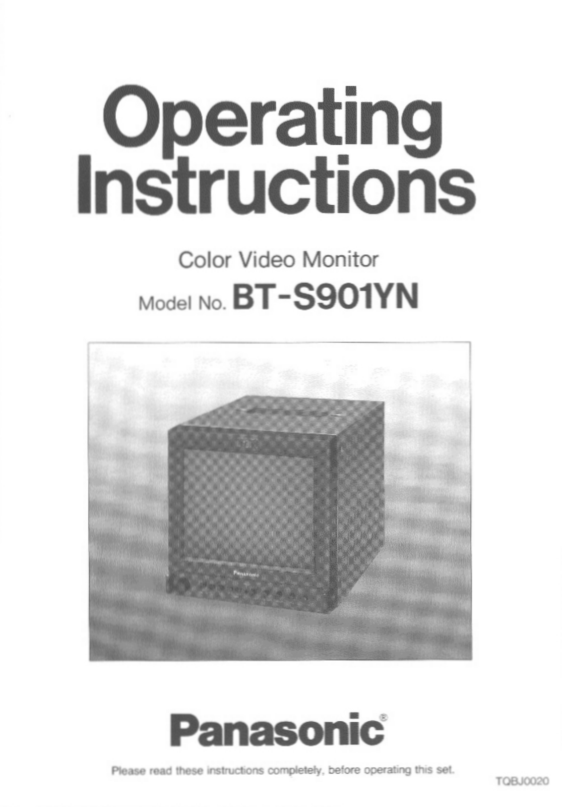 Panasonic BT-S901YN User Manual