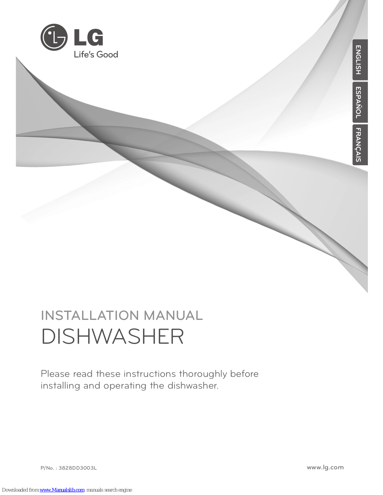 LG Dishwasher Installation Manual