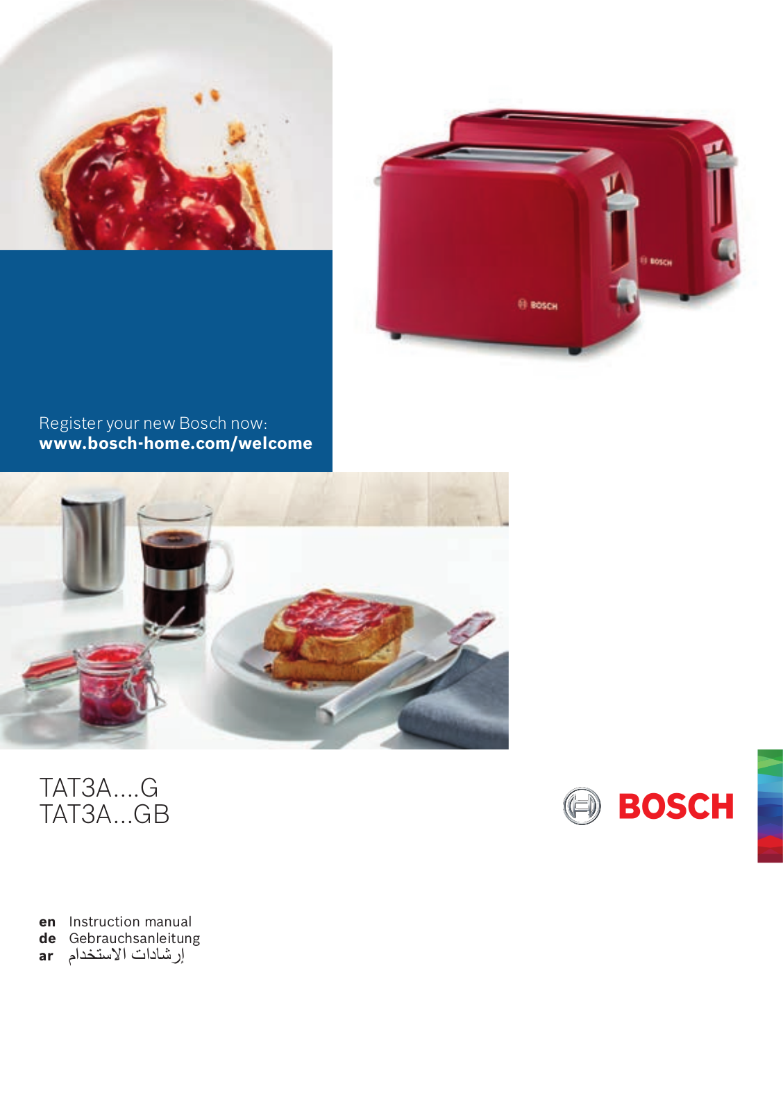 Bosch TAT3A0133G Instruction manual