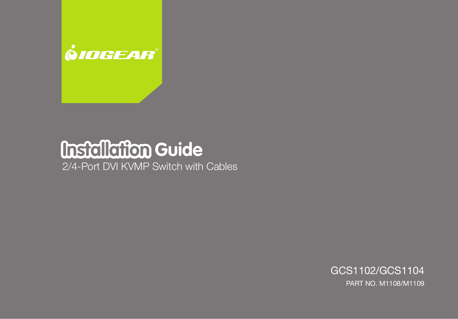 IOGEAR GCS1104 User manual