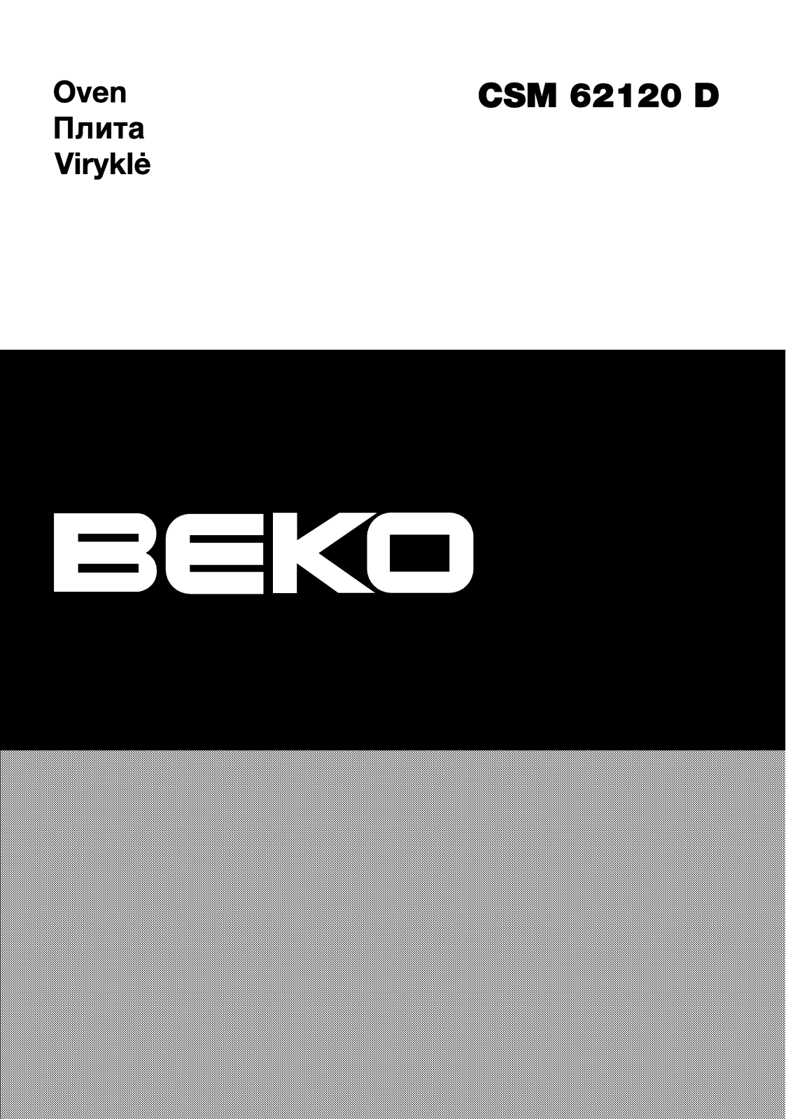 BEKO CSM 62120 DW User Manual