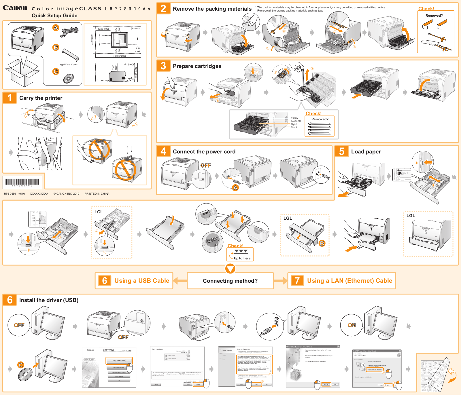 Canon Color imageCLASS LBP-7200Cdn Quick Setup Manual