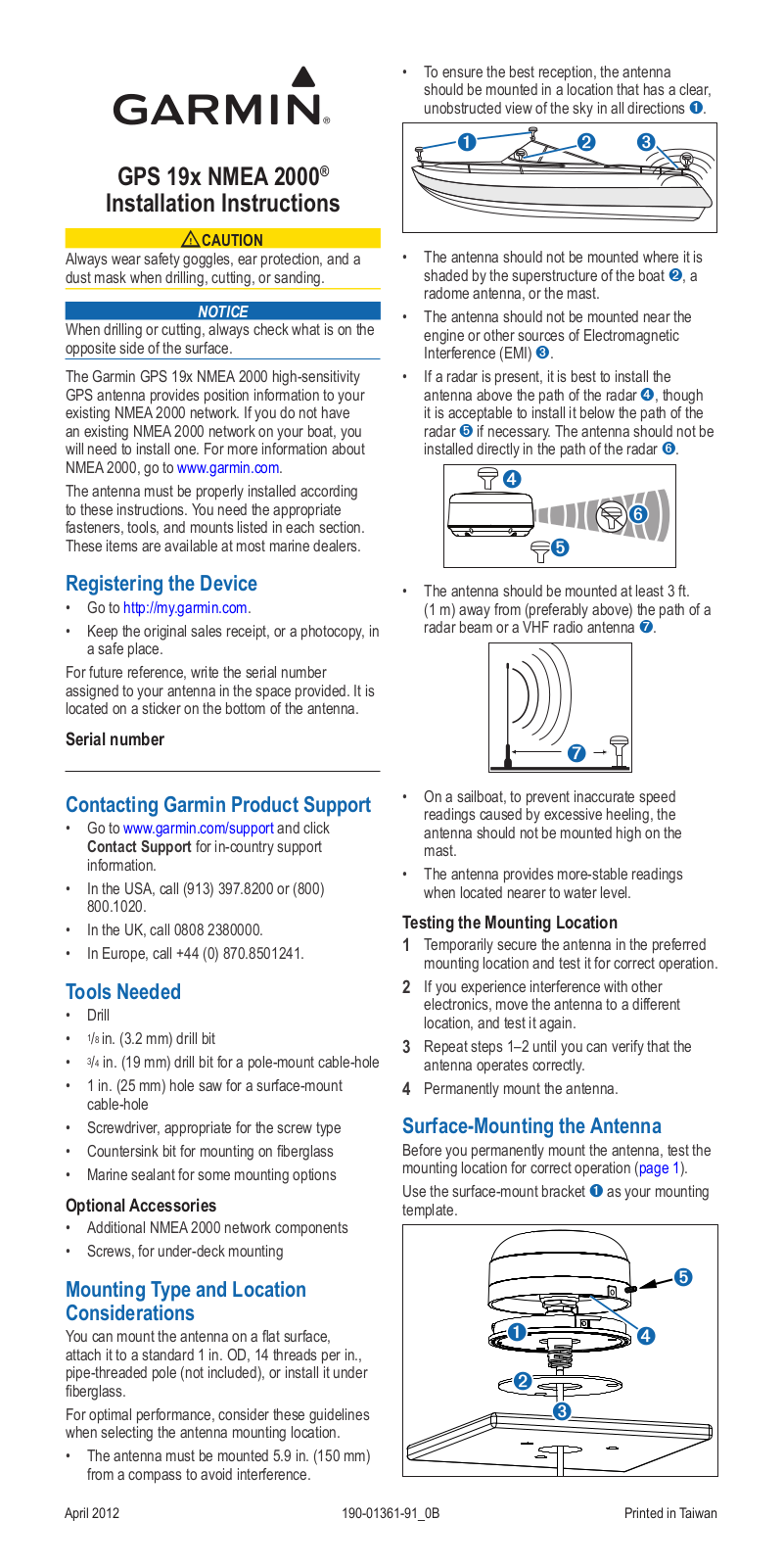 Garmin 19x NMEA 2000 Installation Instructions