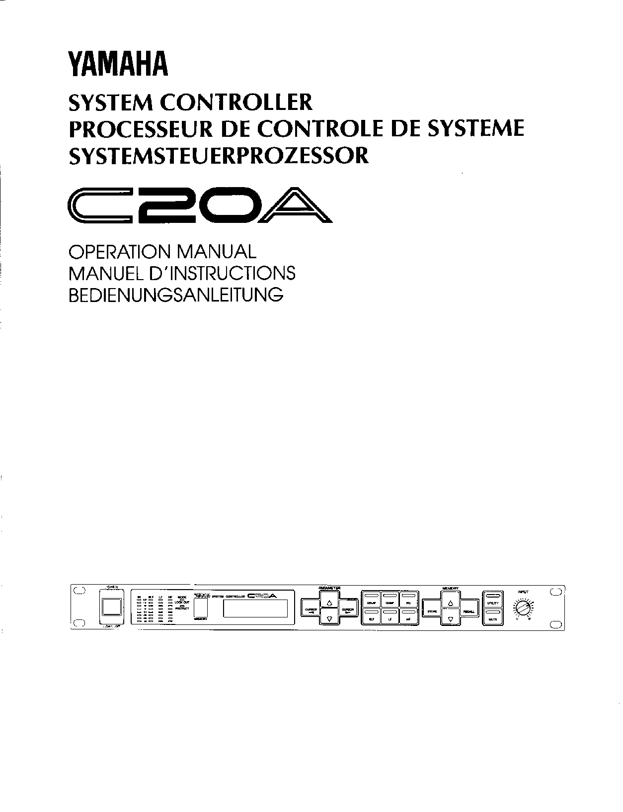 Yamaha C20A User Manual