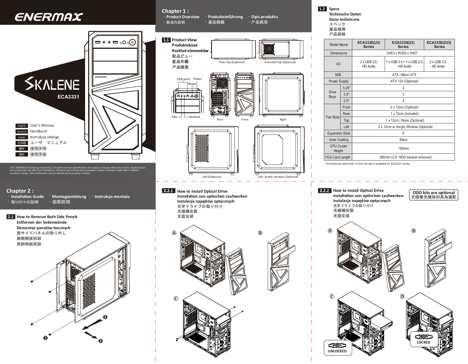 Enermax ECA3331B-BTU3 Service Manual