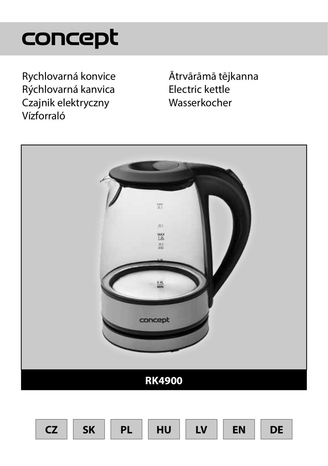 Concept RK-4900 Operating Instructions