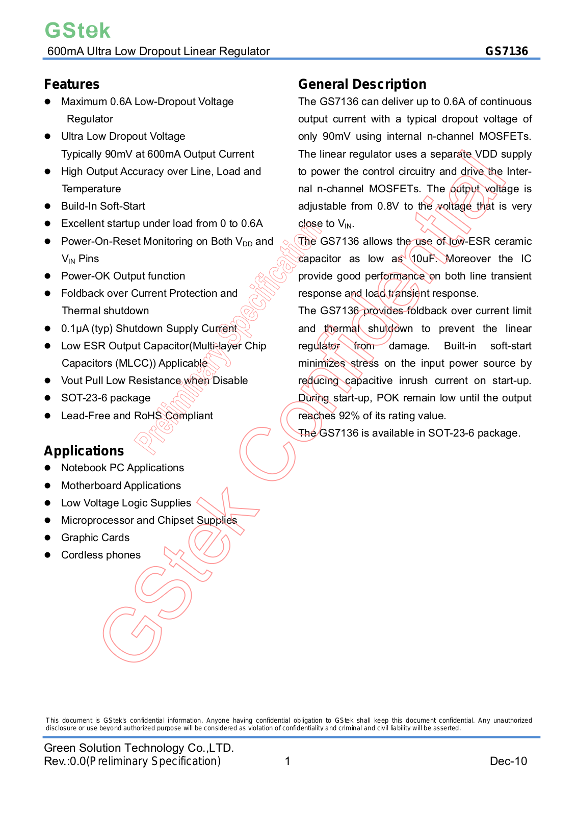 Datasheet gs7136 Datasheets - ManualMachine.com