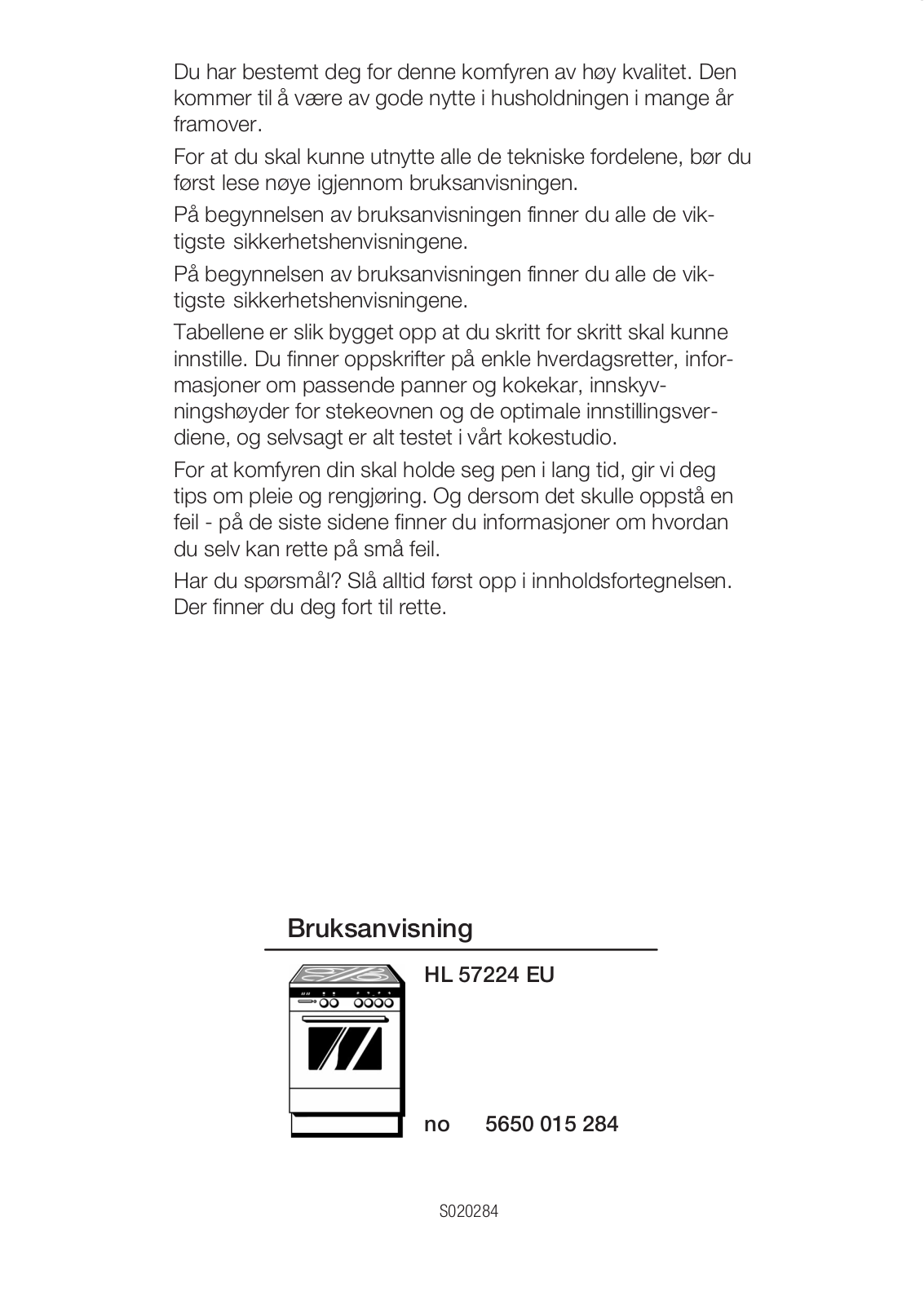 Siemens HL57224EU User Manual