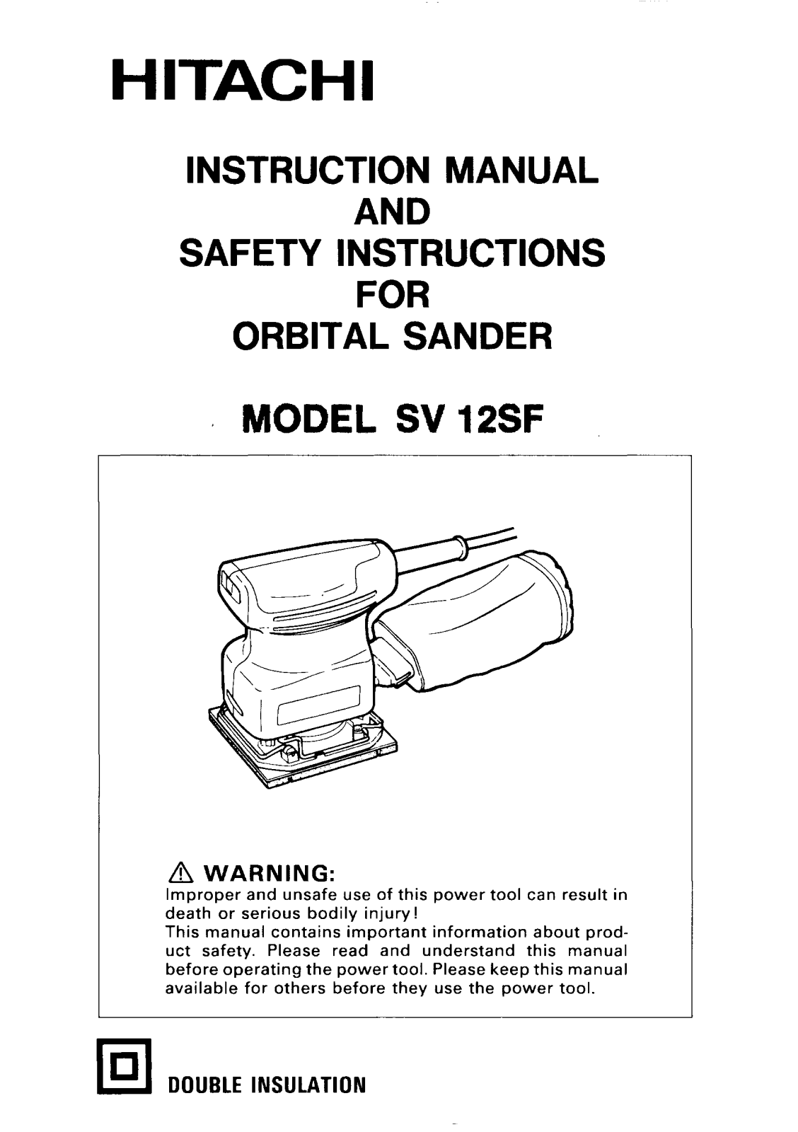 Hitachi SV12SF User Manual