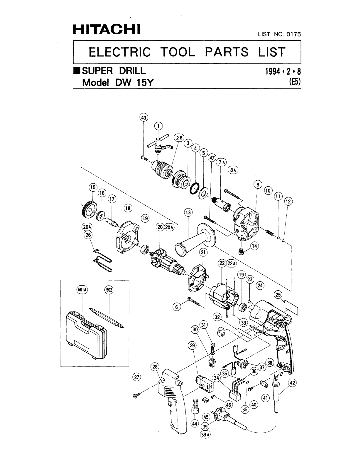 Hitachi DW15Y User Manual