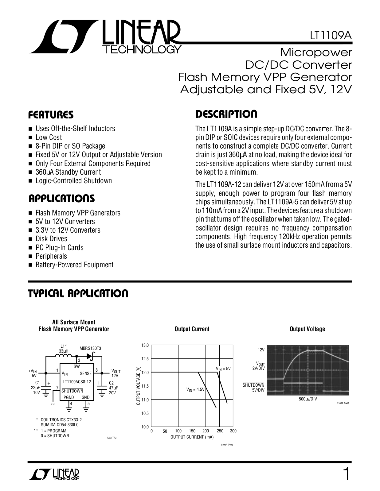 Linear Technology LT1109A Datasheet